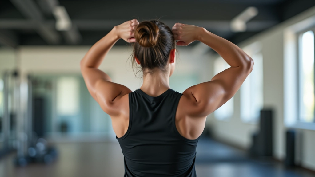 Persoon die opwarmingsoefeningen doet met beweging van armen en benen